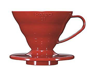 Suporte para Filtro de Café V60 Hario Acrílico Vermelho tamanho 01 